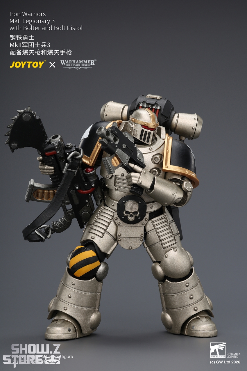 JoyToy JT04476 1/18 Warhammer The Horus Heresy Iron Warriors MkII Legionary3 with Bolter and Bolt Pistol - View 8 JoyToy JT04476 1/18 Warhammer The Horus Heresy Iron Warriors MkII Legionary3 with Bolter and Bolt Pistol - View 8