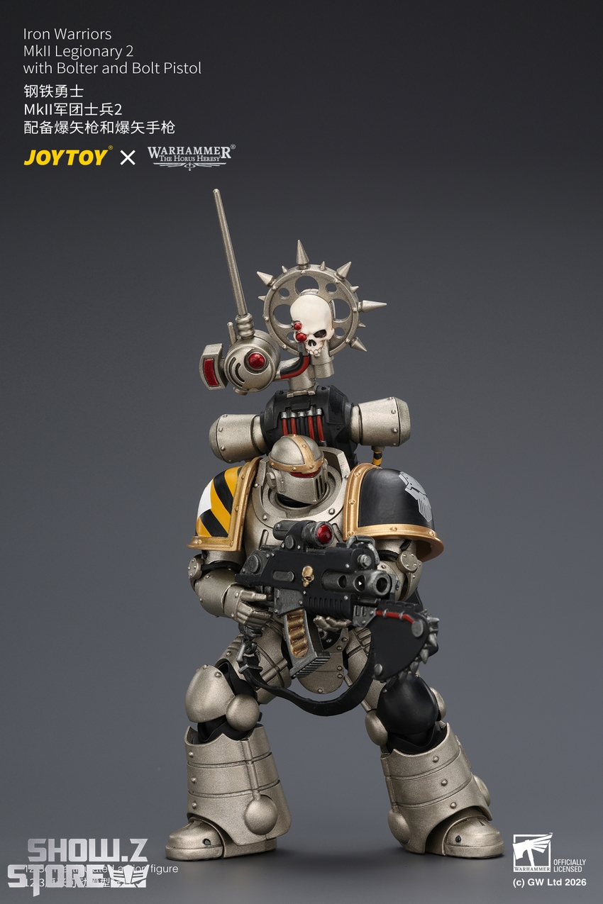 JoyToy JT04469 1/18 Warhammer The Horus Heresy Iron Warriors MkII Legionary2 with Bolter and Bolt Pistol - View 4 JoyToy JT04469 1/18 Warhammer The Horus Heresy Iron Warriors MkII Legionary2 with Bolter and Bolt Pistol - View 4