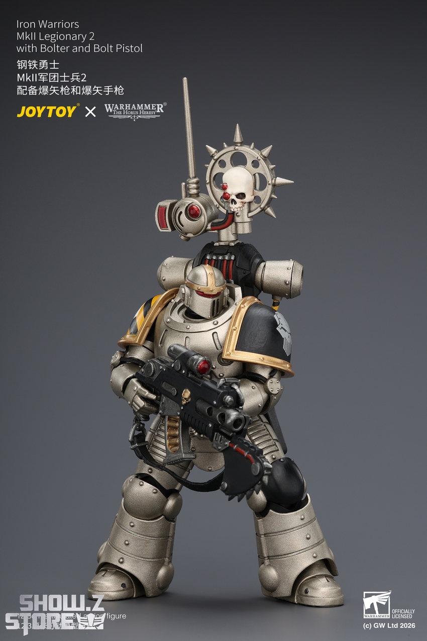 JoyToy JT04469 1/18 Warhammer The Horus Heresy Iron Warriors MkII Legionary2 with Bolter and Bolt Pistol - View 3 JoyToy JT04469 1/18 Warhammer The Horus Heresy Iron Warriors MkII Legionary2 with Bolter and Bolt Pistol - View 3