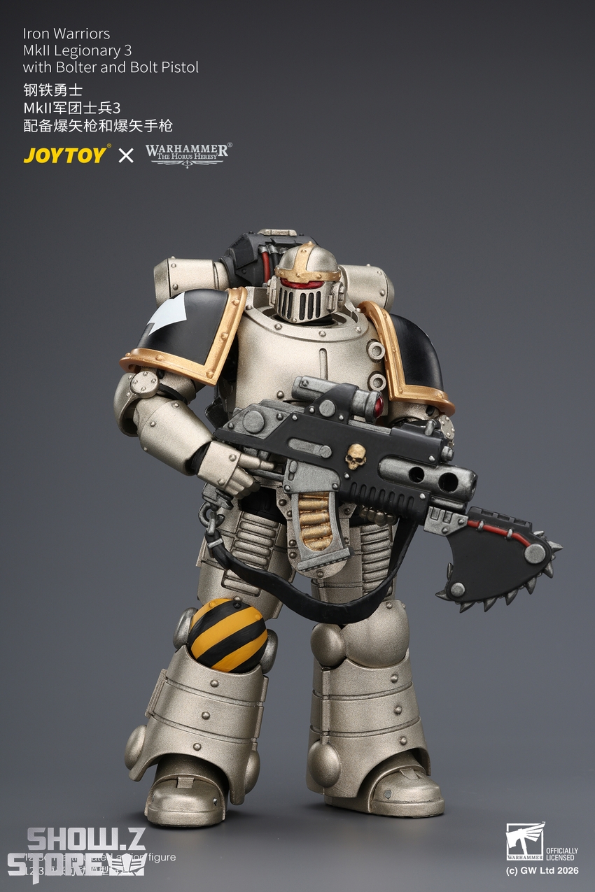 JoyToy JT04476 1/18 Warhammer The Horus Heresy Iron Warriors MkII Legionary3 with Bolter and Bolt Pistol - View 3 JoyToy JT04476 1/18 Warhammer The Horus Heresy Iron Warriors MkII Legionary3 with Bolter and Bolt Pistol - View 3