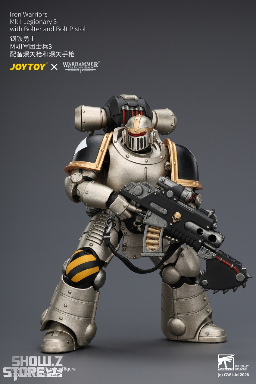 JoyToy JT04476 1/18 Warhammer The Horus Heresy Iron Warriors MkII Legionary3 with Bolter and Bolt Pistol - View 6 JoyToy JT04476 1/18 Warhammer The Horus Heresy Iron Warriors MkII Legionary3 with Bolter and Bolt Pistol - View 6