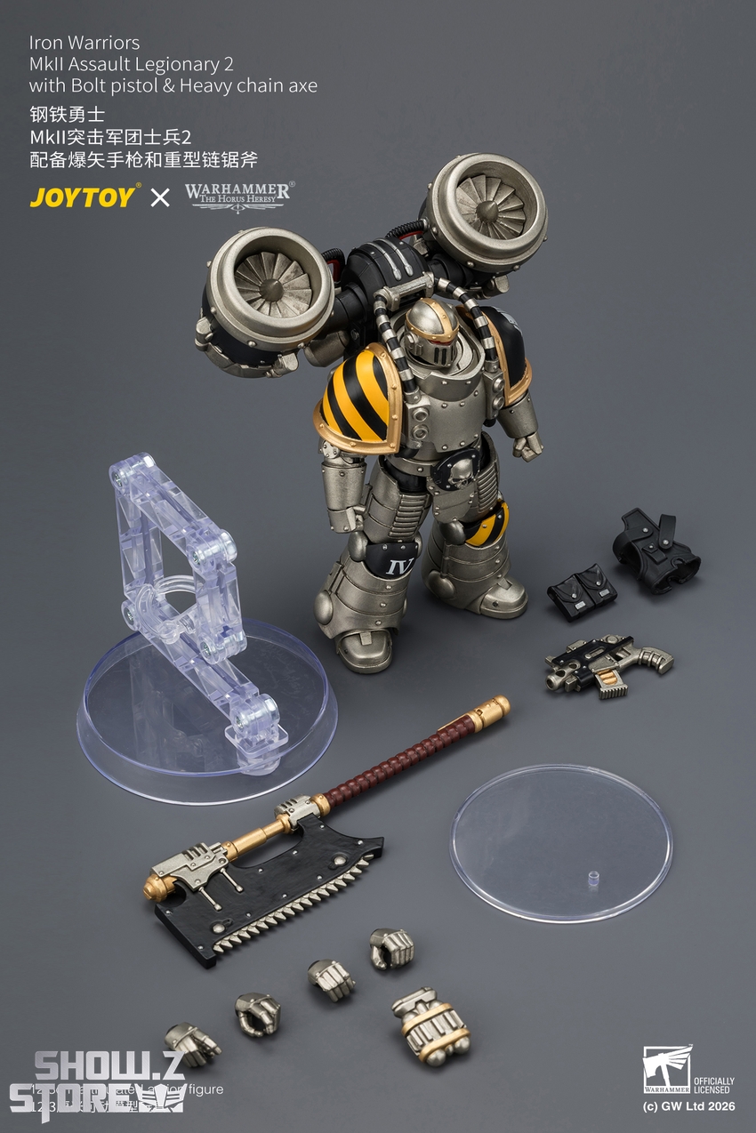 JoyToy JT04506 1/18 Warhammer The Horus Heresy Iron Warriors MkII Assault Legionary2 with Bolt pistol & Heavy chain axe - View 10 JoyToy JT04506 1/18 Warhammer The Horus Heresy Iron Warriors MkII Assault Legionary2 with Bolt pistol & Heavy chain axe - View 10