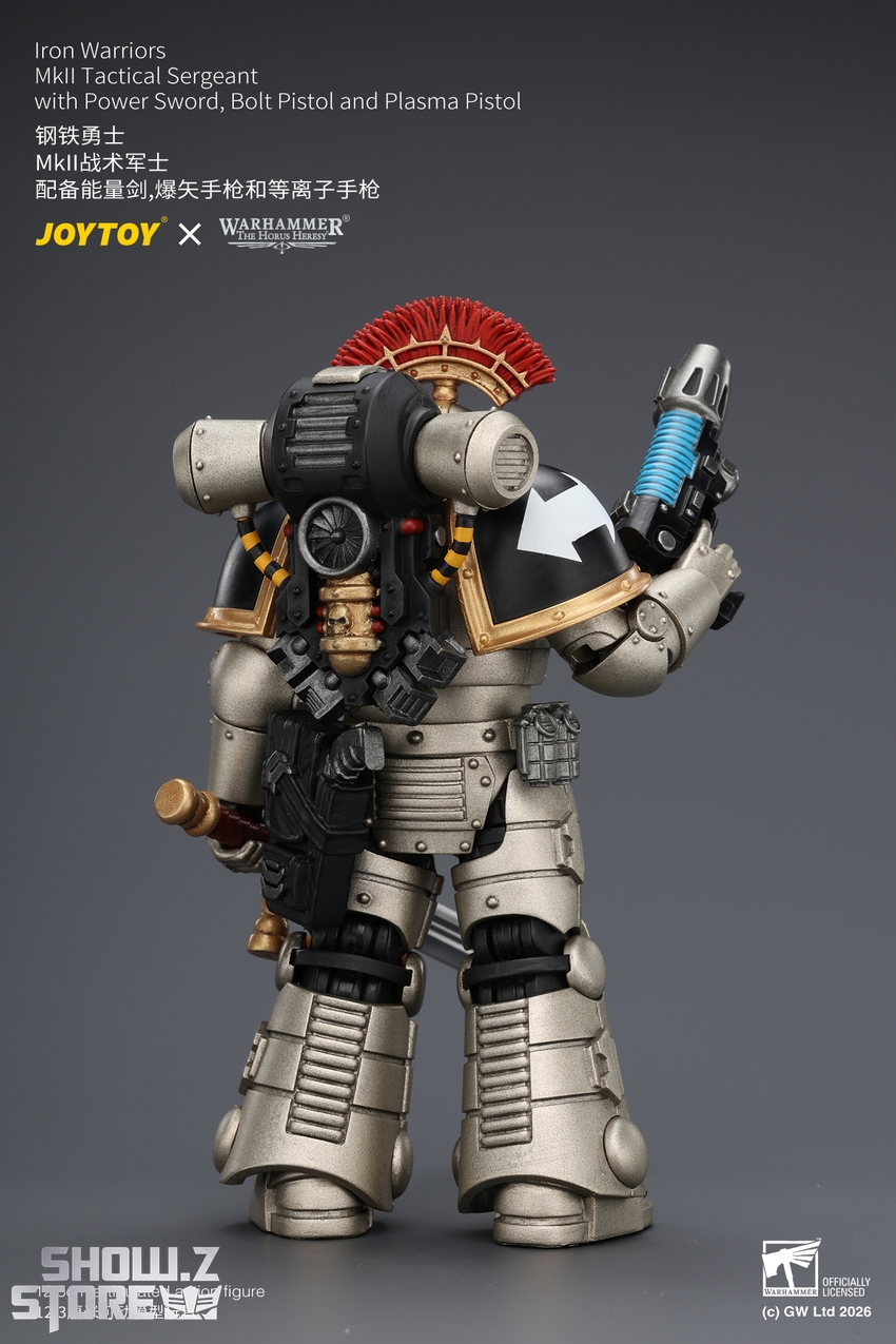 JoyToy JT04445 1/18 Warhammer The Horus Heresy Iron Warriors Mkll Tactical Sergeant with Power Sword, Bolt Pistol and Plasma Pistol - View 5 JoyToy JT04445 1/18 Warhammer The Horus Heresy Iron Warriors Mkll Tactical Sergeant with Power Sword, Bolt Pistol and Plasma Pistol - View 5