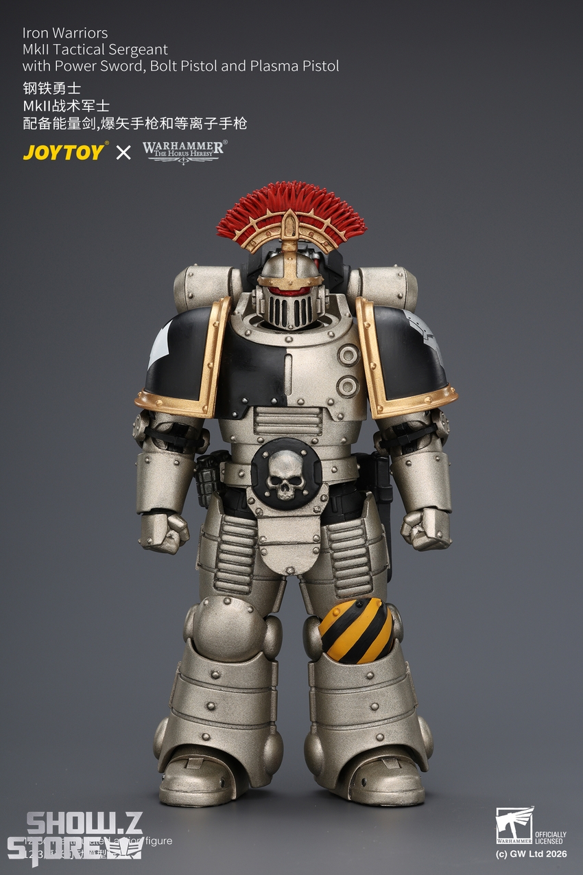 JoyToy JT04445 1/18 Warhammer The Horus Heresy Iron Warriors Mkll Tactical Sergeant with Power Sword, Bolt Pistol and Plasma Pistol - View 8 JoyToy JT04445 1/18 Warhammer The Horus Heresy Iron Warriors Mkll Tactical Sergeant with Power Sword, Bolt Pistol and Plasma Pistol - View 8