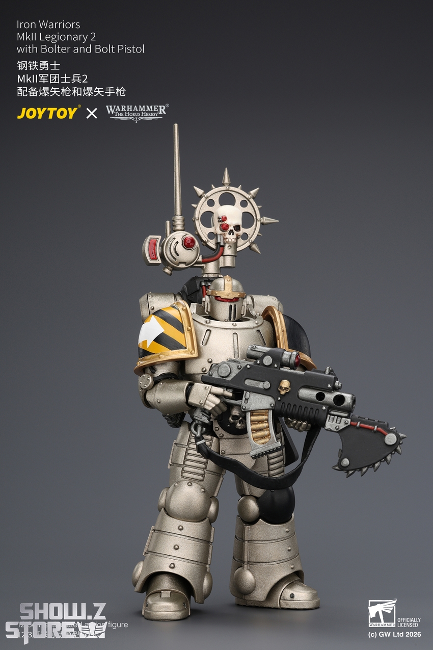 JoyToy JT04469 1/18 Warhammer The Horus Heresy Iron Warriors MkII Legionary2 with Bolter and Bolt Pistol - View 6 JoyToy JT04469 1/18 Warhammer The Horus Heresy Iron Warriors MkII Legionary2 with Bolter and Bolt Pistol - View 6
