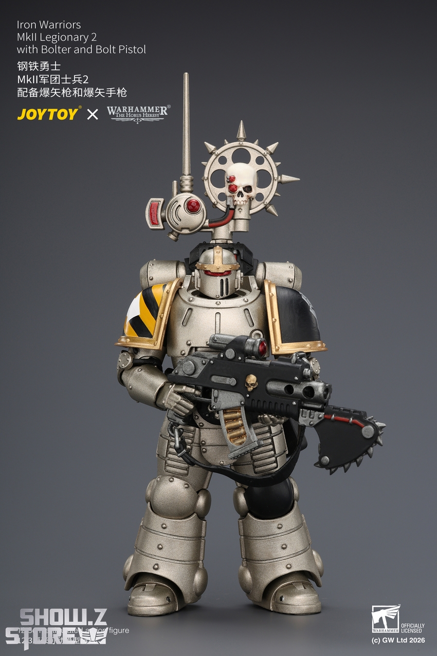 JoyToy JT04469 1/18 Warhammer The Horus Heresy Iron Warriors MkII Legionary2 with Bolter and Bolt Pistol - View 7 JoyToy JT04469 1/18 Warhammer The Horus Heresy Iron Warriors MkII Legionary2 with Bolter and Bolt Pistol - View 7