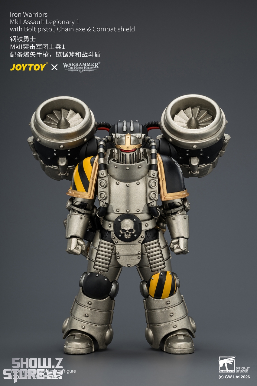JoyToy JT04490 1/18 Warhammer The Horus Heresy Iron Warriors MkII Assault Legionary1 with Bolt pistol, Chain axe & Combat shield - View 1 JoyToy JT04490 1/18 Warhammer The Horus Heresy Iron Warriors MkII Assault Legionary1 with Bolt pistol, Chain axe & Combat shield - View 1