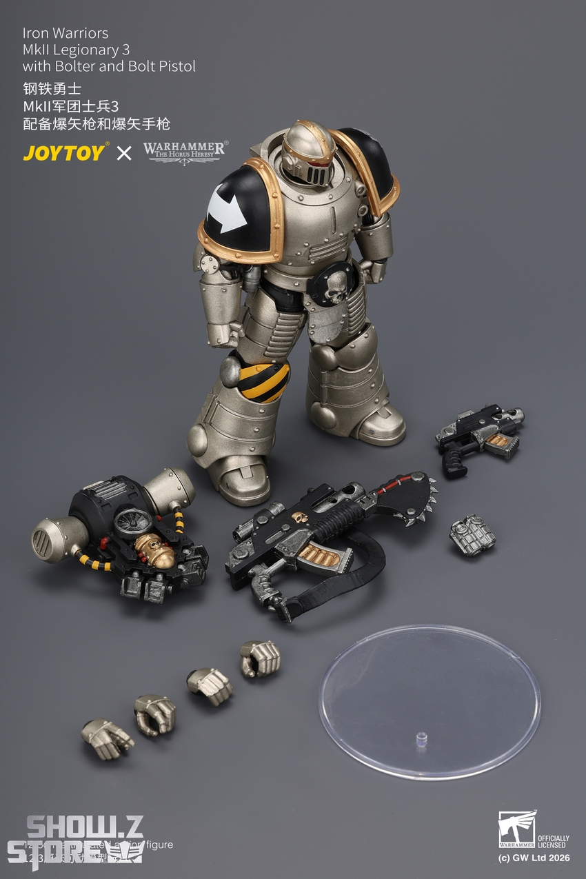 JoyToy JT04476 1/18 Warhammer The Horus Heresy Iron Warriors MkII Legionary3 with Bolter and Bolt Pistol - View 9 JoyToy JT04476 1/18 Warhammer The Horus Heresy Iron Warriors MkII Legionary3 with Bolter and Bolt Pistol - View 9