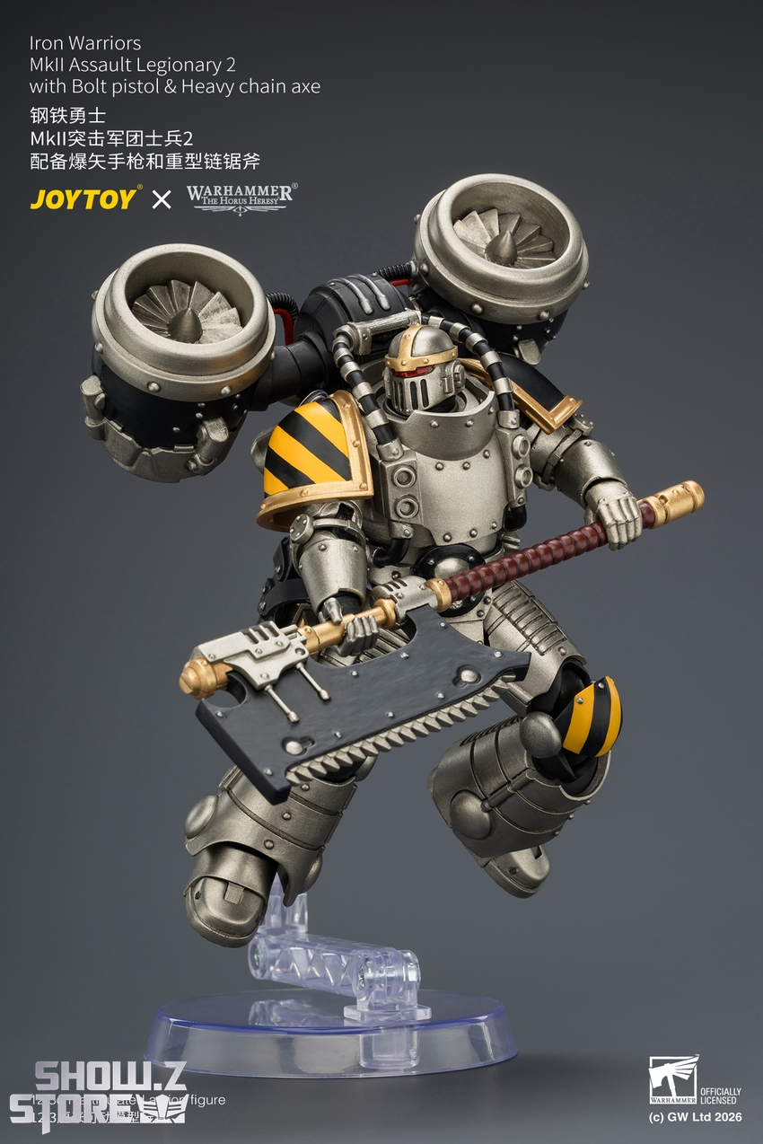 JoyToy JT04506 1/18 Warhammer The Horus Heresy Iron Warriors MkII Assault Legionary2 with Bolt pistol & Heavy chain axe - View 9 JoyToy JT04506 1/18 Warhammer The Horus Heresy Iron Warriors MkII Assault Legionary2 with Bolt pistol & Heavy chain axe - View 9