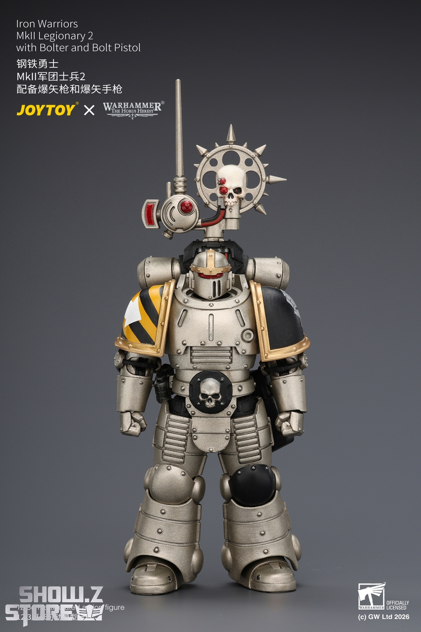 JoyToy JT04469 1/18 Warhammer The Horus Heresy Iron Warriors MkII Legionary2 with Bolter and Bolt Pistol - View 8 JoyToy JT04469 1/18 Warhammer The Horus Heresy Iron Warriors MkII Legionary2 with Bolter and Bolt Pistol - View 8