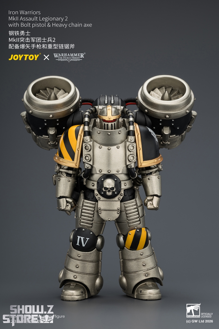 JoyToy JT04506 1/18 Warhammer The Horus Heresy Iron Warriors MkII Assault Legionary2 with Bolt pistol & Heavy chain axe - View 1 JoyToy JT04506 1/18 Warhammer The Horus Heresy Iron Warriors MkII Assault Legionary2 with Bolt pistol & Heavy chain axe - View 1