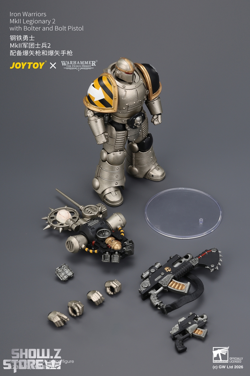 JoyToy JT04469 1/18 Warhammer The Horus Heresy Iron Warriors MkII Legionary2 with Bolter and Bolt Pistol - View 9 JoyToy JT04469 1/18 Warhammer The Horus Heresy Iron Warriors MkII Legionary2 with Bolter and Bolt Pistol - View 9