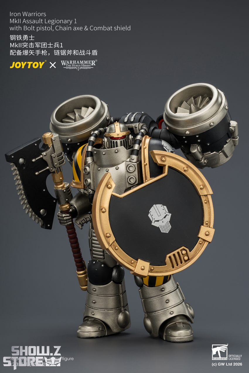 JoyToy JT04490 1/18 Warhammer The Horus Heresy Iron Warriors MkII Assault Legionary1 with Bolt pistol, Chain axe & Combat shield - View 3 JoyToy JT04490 1/18 Warhammer The Horus Heresy Iron Warriors MkII Assault Legionary1 with Bolt pistol, Chain axe & Combat shield - View 3