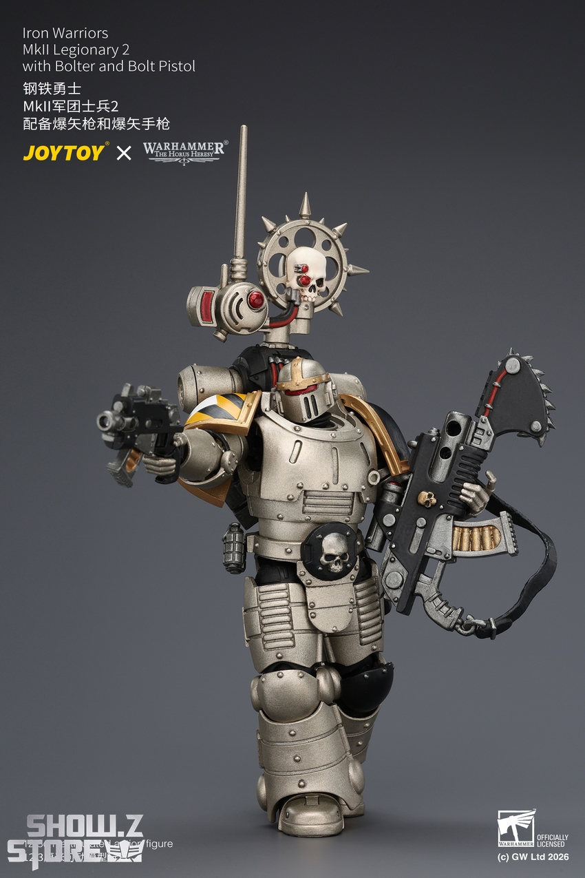 JoyToy JT04469 1/18 Warhammer The Horus Heresy Iron Warriors MkII Legionary2 with Bolter and Bolt Pistol - View 2 JoyToy JT04469 1/18 Warhammer The Horus Heresy Iron Warriors MkII Legionary2 with Bolter and Bolt Pistol - View 2