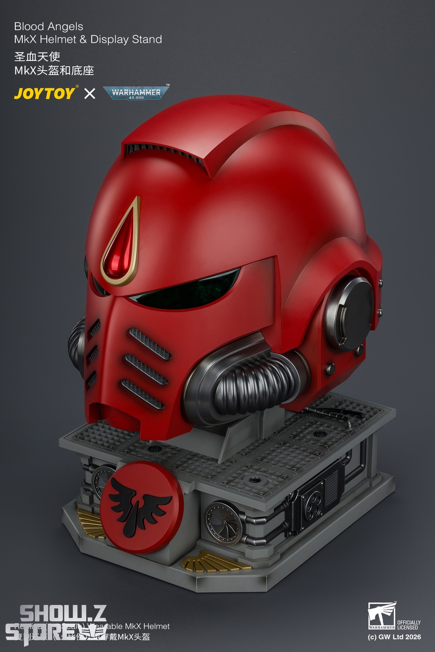 JoyToy JT04919 1/1 Warhammer 40K Blood Angels MkX Helmet & Display Stand - View 10 JoyToy JT04919 1/1 Warhammer 40K Blood Angels MkX Helmet & Display Stand - View 10