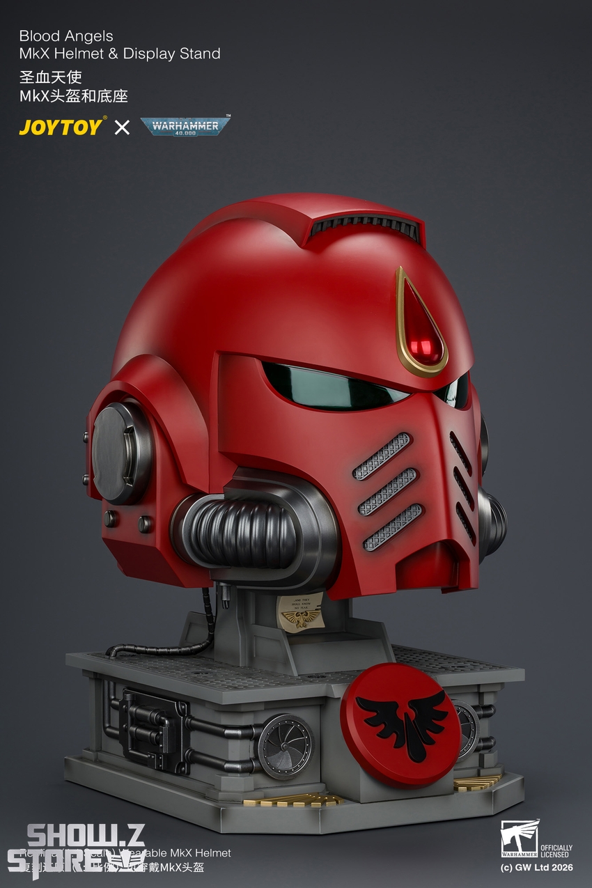 JoyToy JT04919 1/1 Warhammer 40K Blood Angels MkX Helmet & Display Stand - View 3 JoyToy JT04919 1/1 Warhammer 40K Blood Angels MkX Helmet & Display Stand - View 3