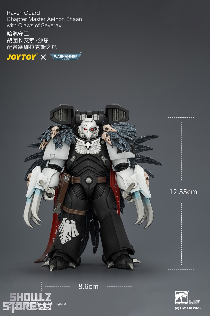 JoyToy JT04742 1/18 Warhammer 40k Raven Guard Chapter Master Aethon Shaan with Claws of Severax and Heavy Bolt Pistol - View 10 JoyToy JT04742 1/18 Warhammer 40k Raven Guard Chapter Master Aethon Shaan with Claws of Severax and Heavy Bolt Pistol - View 10
