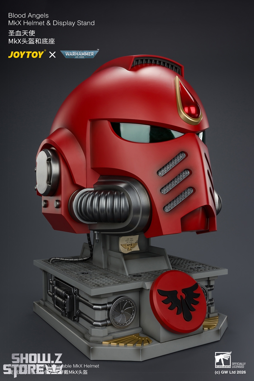 JoyToy JT04919 1/1 Warhammer 40K Blood Angels MkX Helmet & Display Stand - View 27 JoyToy JT04919 1/1 Warhammer 40K Blood Angels MkX Helmet & Display Stand - View 27