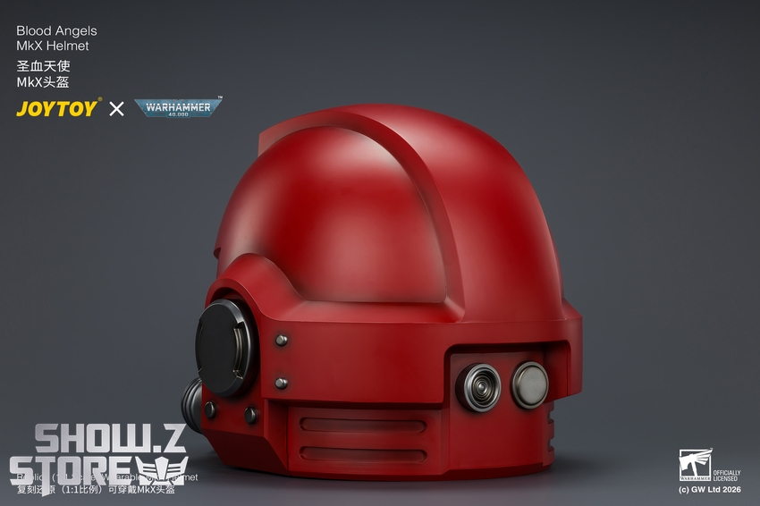 JoyToy JT04902 1/1 Warhammer 40K Blood Angels MkX Helmet - View 7 JoyToy JT04902 1/1 Warhammer 40K Blood Angels MkX Helmet - View 7
