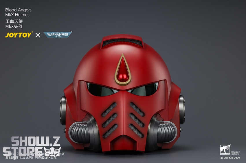 JoyToy JT04902 1/1 Warhammer 40K Blood Angels MkX Helmet - View 5 JoyToy JT04902 1/1 Warhammer 40K Blood Angels MkX Helmet - View 5