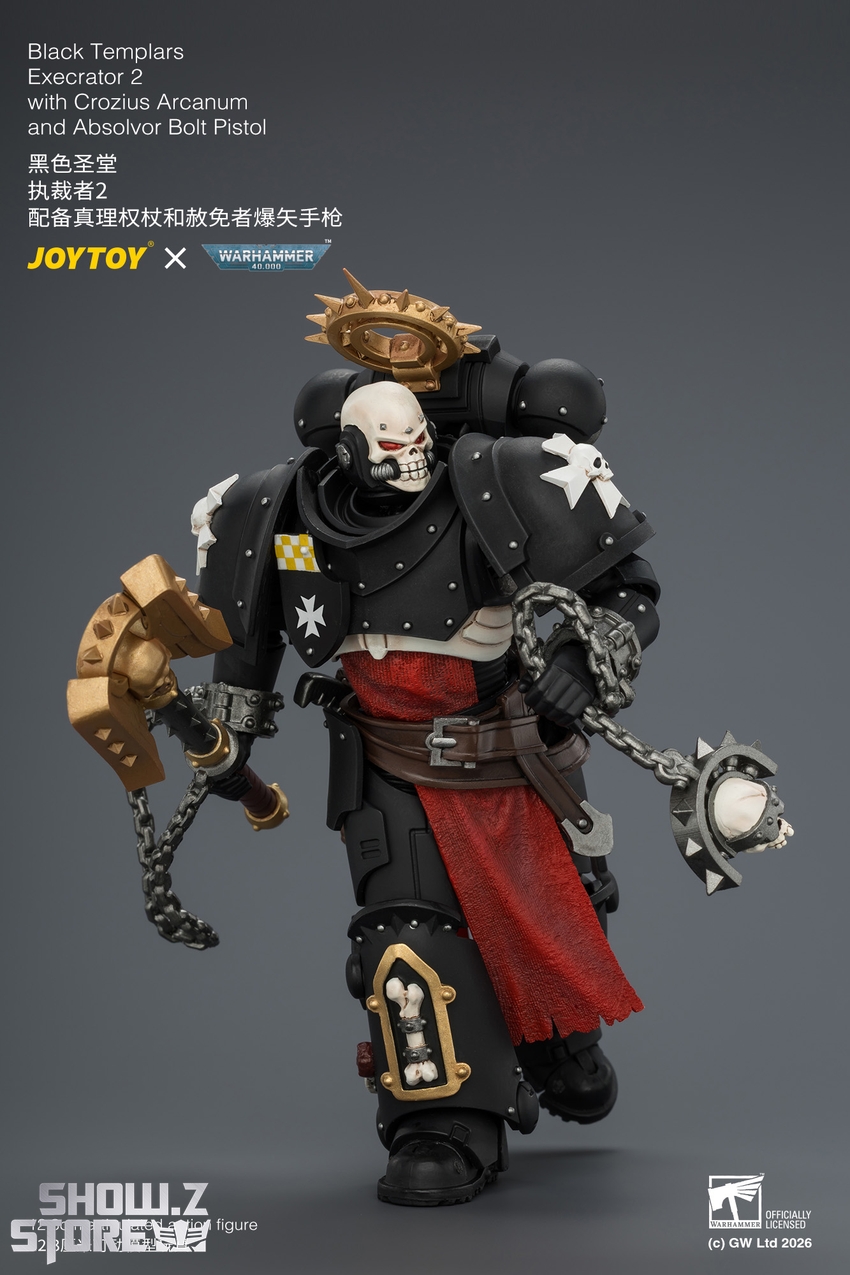 JoyToy JT04872 1/18 Warhammer 40K Black Templars Execrator 2 with Crozius Arcanum and Absolvor Bolt Pistol - View 7 JoyToy JT04872 1/18 Warhammer 40K Black Templars Execrator 2 with Crozius Arcanum and Absolvor Bolt Pistol - View 7