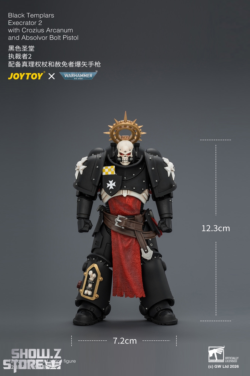 JoyToy JT04872 1/18 Warhammer 40K Black Templars Execrator 2 with Crozius Arcanum and Absolvor Bolt Pistol - View 11 JoyToy JT04872 1/18 Warhammer 40K Black Templars Execrator 2 with Crozius Arcanum and Absolvor Bolt Pistol - View 11