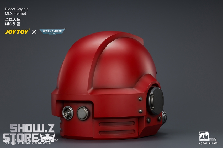 JoyToy JT04902 1/1 Warhammer 40K Blood Angels MkX Helmet - View 8 JoyToy JT04902 1/1 Warhammer 40K Blood Angels MkX Helmet - View 8