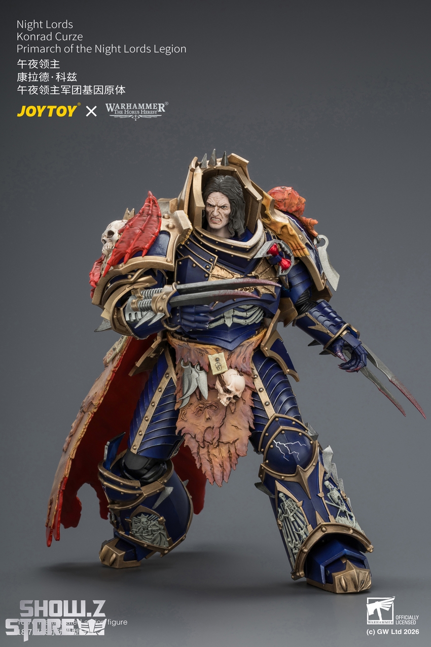 JoyToy JT04674 1/18 Warhammer The Horus Heresy Night Lords Konrad Curze Primarch of the Night Lords Legion - View 3 JoyToy JT04674 1/18 Warhammer The Horus Heresy Night Lords Konrad Curze Primarch of the Night Lords Legion - View 3