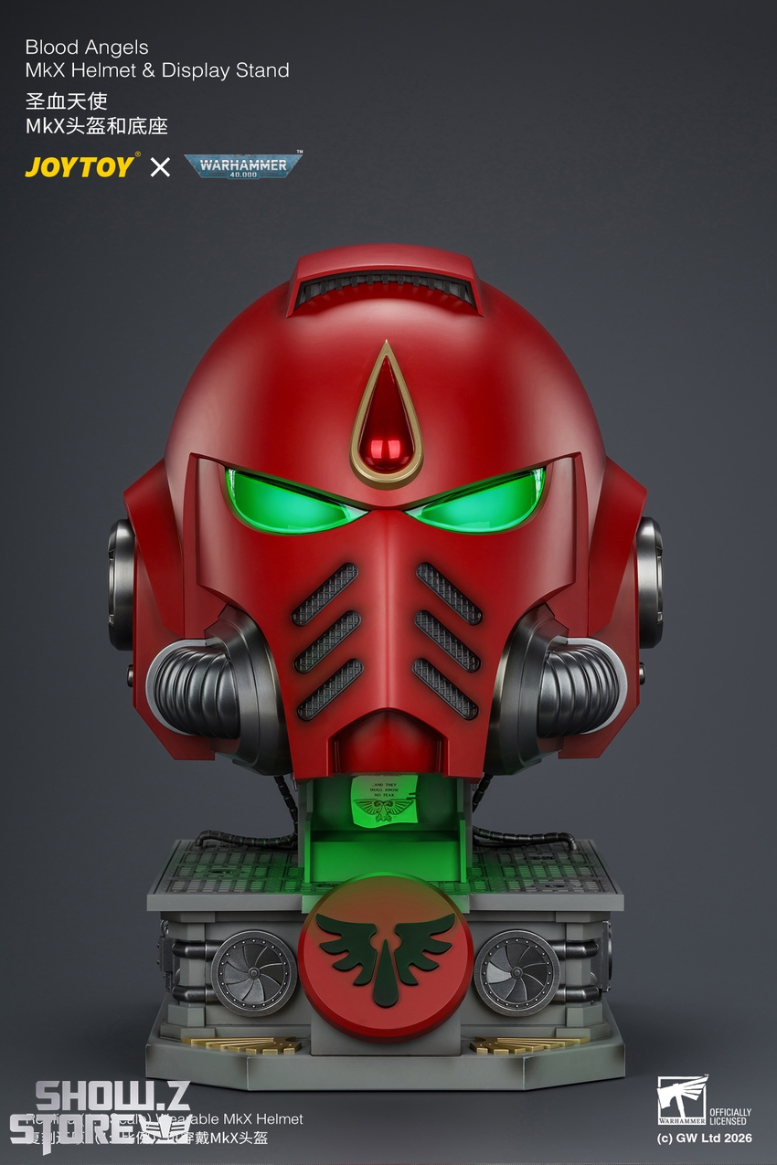 JoyToy JT04919 1/1 Warhammer 40K Blood Angels MkX Helmet & Display Stand - View 30 JoyToy JT04919 1/1 Warhammer 40K Blood Angels MkX Helmet & Display Stand - View 30