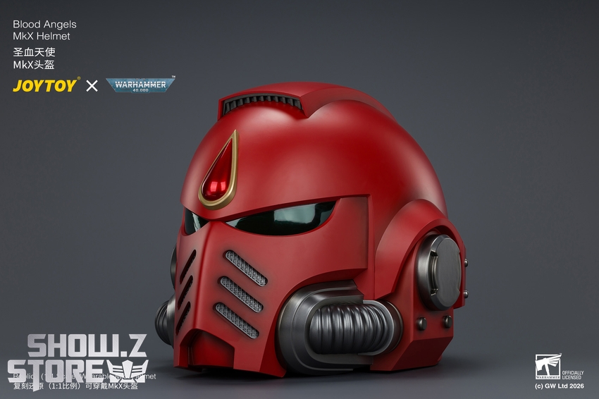 JoyToy JT04902 1/1 Warhammer 40K Blood Angels MkX Helmet - View 4 JoyToy JT04902 1/1 Warhammer 40K Blood Angels MkX Helmet - View 4