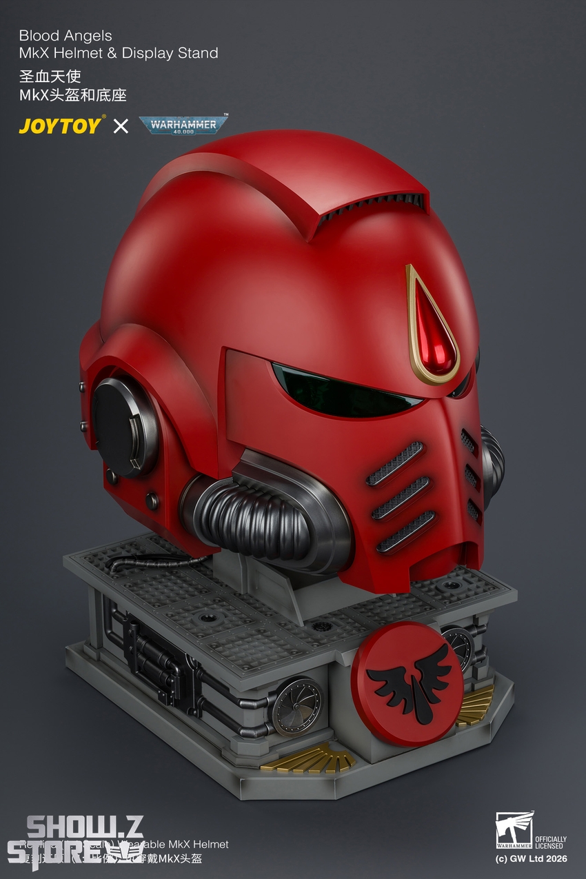 JoyToy JT04919 1/1 Warhammer 40K Blood Angels MkX Helmet & Display Stand - View 9 JoyToy JT04919 1/1 Warhammer 40K Blood Angels MkX Helmet & Display Stand - View 9