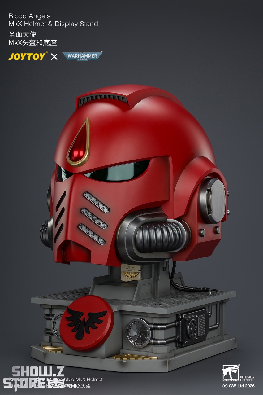 JoyToy JT04919 1/1 Warhammer 40K Blood Angels MkX Helmet & Display Stand - View 2 JoyToy JT04919 1/1 Warhammer 40K Blood Angels MkX Helmet & Display Stand - View 2
