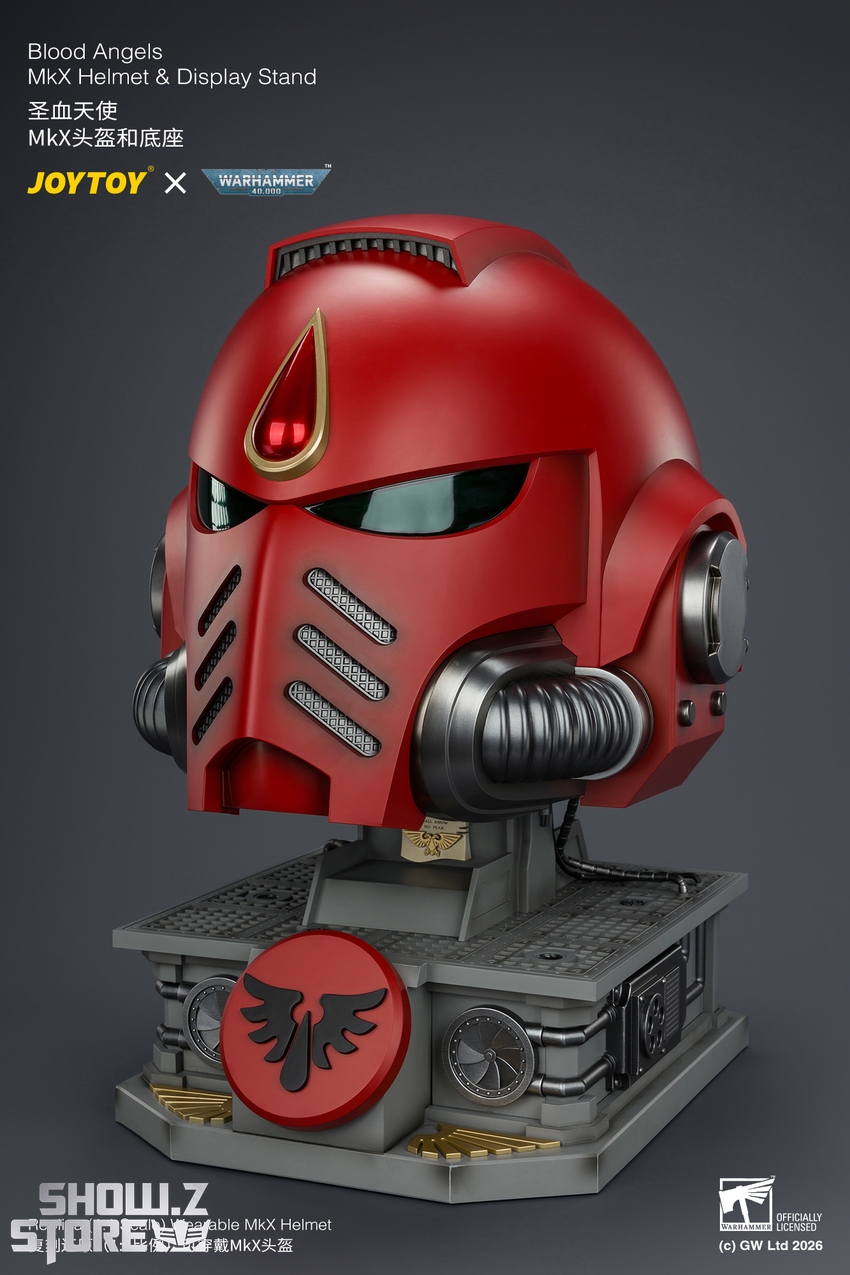 JoyToy JT04919 1/1 Warhammer 40K Blood Angels MkX Helmet & Display Stand - View 29 JoyToy JT04919 1/1 Warhammer 40K Blood Angels MkX Helmet & Display Stand - View 29