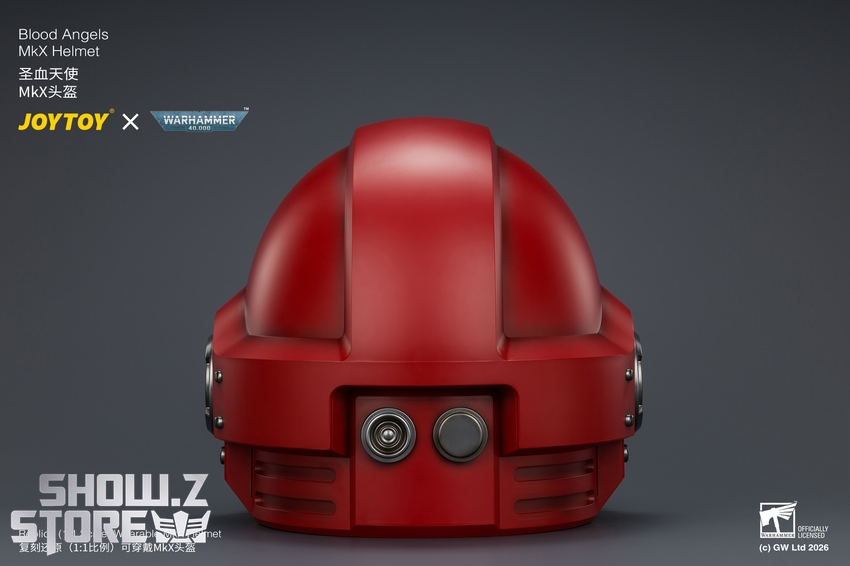 JoyToy JT04902 1/1 Warhammer 40K Blood Angels MkX Helmet - View 6 JoyToy JT04902 1/1 Warhammer 40K Blood Angels MkX Helmet - View 6