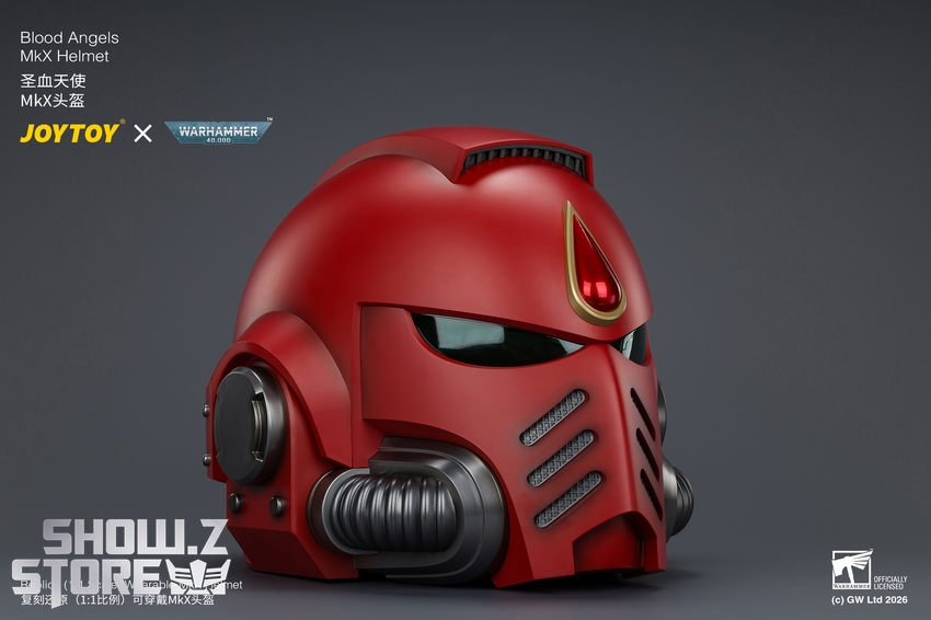 JoyToy JT04902 1/1 Warhammer 40K Blood Angels MkX Helmet - View 3 JoyToy JT04902 1/1 Warhammer 40K Blood Angels MkX Helmet - View 3