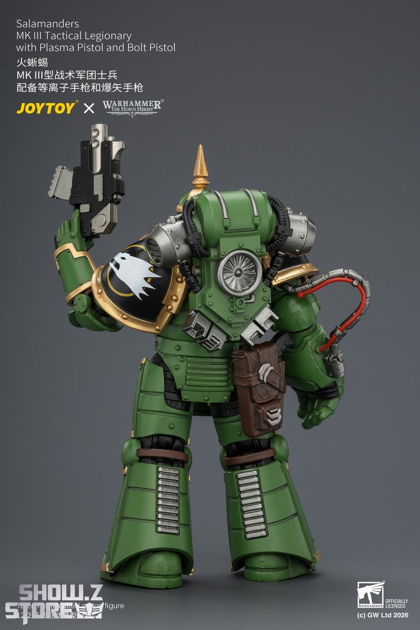 JoyToy JT04643 1/18 Warhammer The Horus Heresy Salamanders MK III Tactical Legionary with Plasma Pistol and Bolt Pistol - View 4 JoyToy JT04643 1/18 Warhammer The Horus Heresy Salamanders MK III Tactical Legionary with Plasma Pistol and Bolt Pistol - View 4