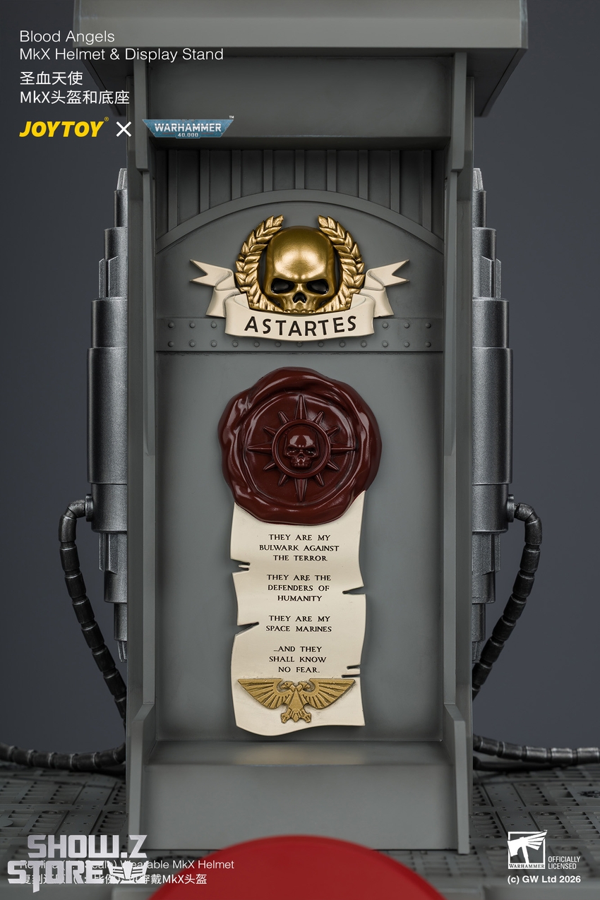 JoyToy JT04919 1/1 Warhammer 40K Blood Angels MkX Helmet & Display Stand - View 22 JoyToy JT04919 1/1 Warhammer 40K Blood Angels MkX Helmet & Display Stand - View 22