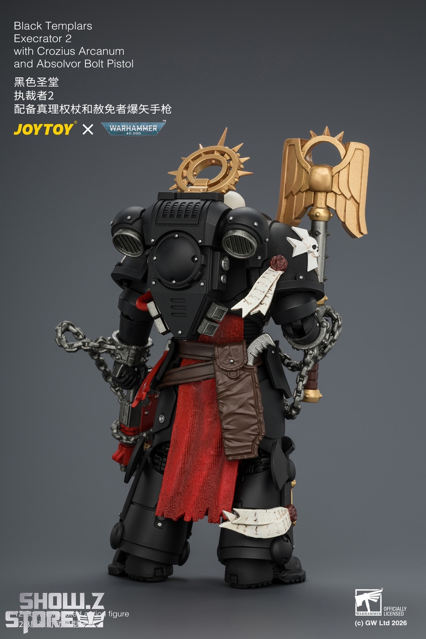 JoyToy JT04872 1/18 Warhammer 40K Black Templars Execrator 2 with Crozius Arcanum and Absolvor Bolt Pistol - View 4 JoyToy JT04872 1/18 Warhammer 40K Black Templars Execrator 2 with Crozius Arcanum and Absolvor Bolt Pistol - View 4