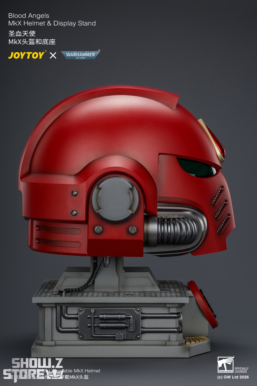 JoyToy JT04919 1/1 Warhammer 40K Blood Angels MkX Helmet & Display Stand - View 4 JoyToy JT04919 1/1 Warhammer 40K Blood Angels MkX Helmet & Display Stand - View 4