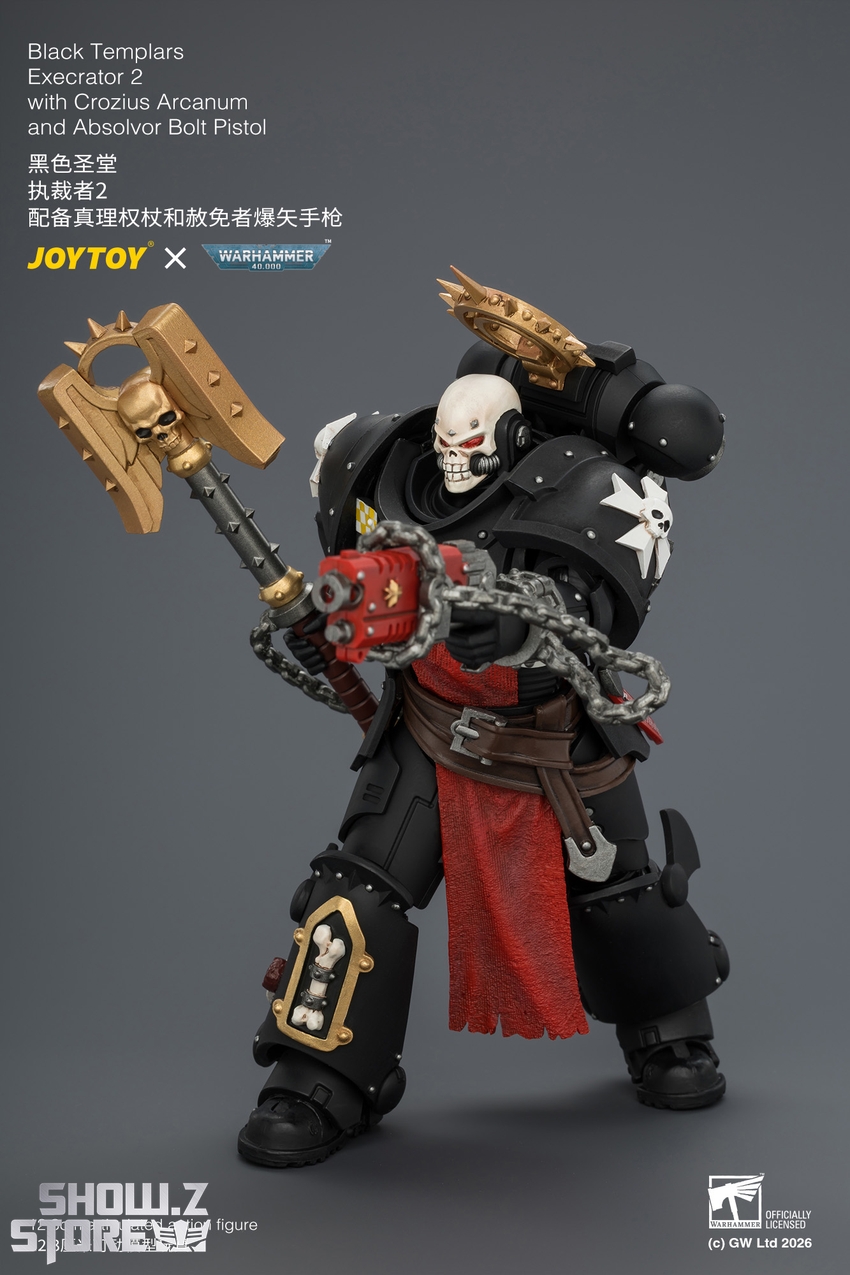 JoyToy JT04872 1/18 Warhammer 40K Black Templars Execrator 2 with Crozius Arcanum and Absolvor Bolt Pistol - View 5 JoyToy JT04872 1/18 Warhammer 40K Black Templars Execrator 2 with Crozius Arcanum and Absolvor Bolt Pistol - View 5