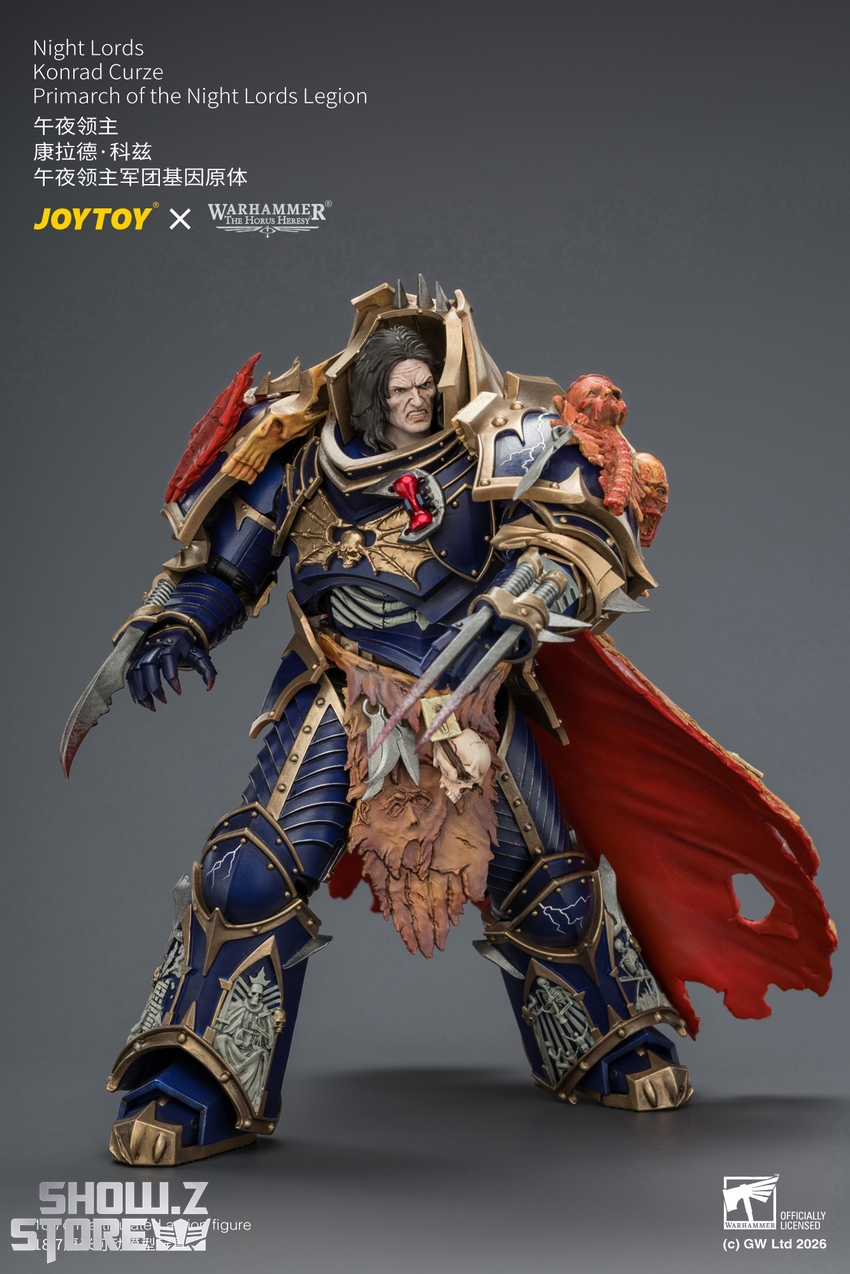 JoyToy JT04674 1/18 Warhammer The Horus Heresy Night Lords Konrad Curze Primarch of the Night Lords Legion - View 2 JoyToy JT04674 1/18 Warhammer The Horus Heresy Night Lords Konrad Curze Primarch of the Night Lords Legion - View 2