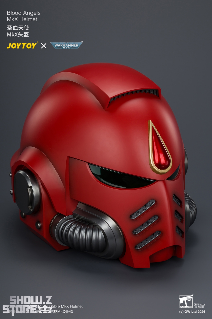JoyToy JT04902 1/1 Warhammer 40K Blood Angels MkX Helmet - View 9 JoyToy JT04902 1/1 Warhammer 40K Blood Angels MkX Helmet - View 9