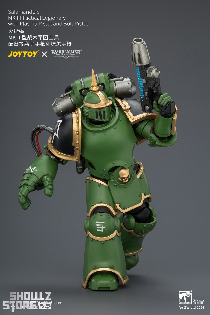 JoyToy JT04643 1/18 Warhammer The Horus Heresy Salamanders MK III Tactical Legionary with Plasma Pistol and Bolt Pistol - View 7 JoyToy JT04643 1/18 Warhammer The Horus Heresy Salamanders MK III Tactical Legionary with Plasma Pistol and Bolt Pistol - View 7