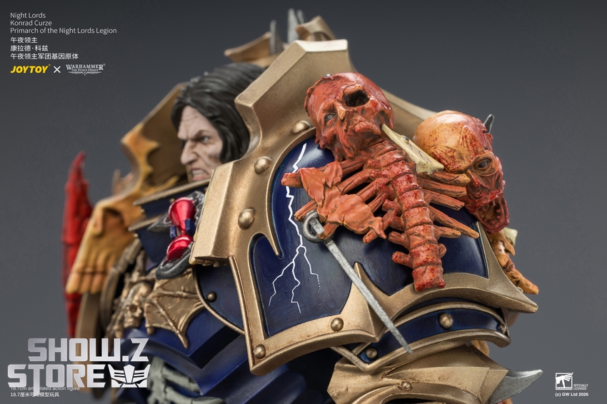 JoyToy JT04674 1/18 Warhammer The Horus Heresy Night Lords Konrad Curze Primarch of the Night Lords Legion - View 24 JoyToy JT04674 1/18 Warhammer The Horus Heresy Night Lords Konrad Curze Primarch of the Night Lords Legion - View 24