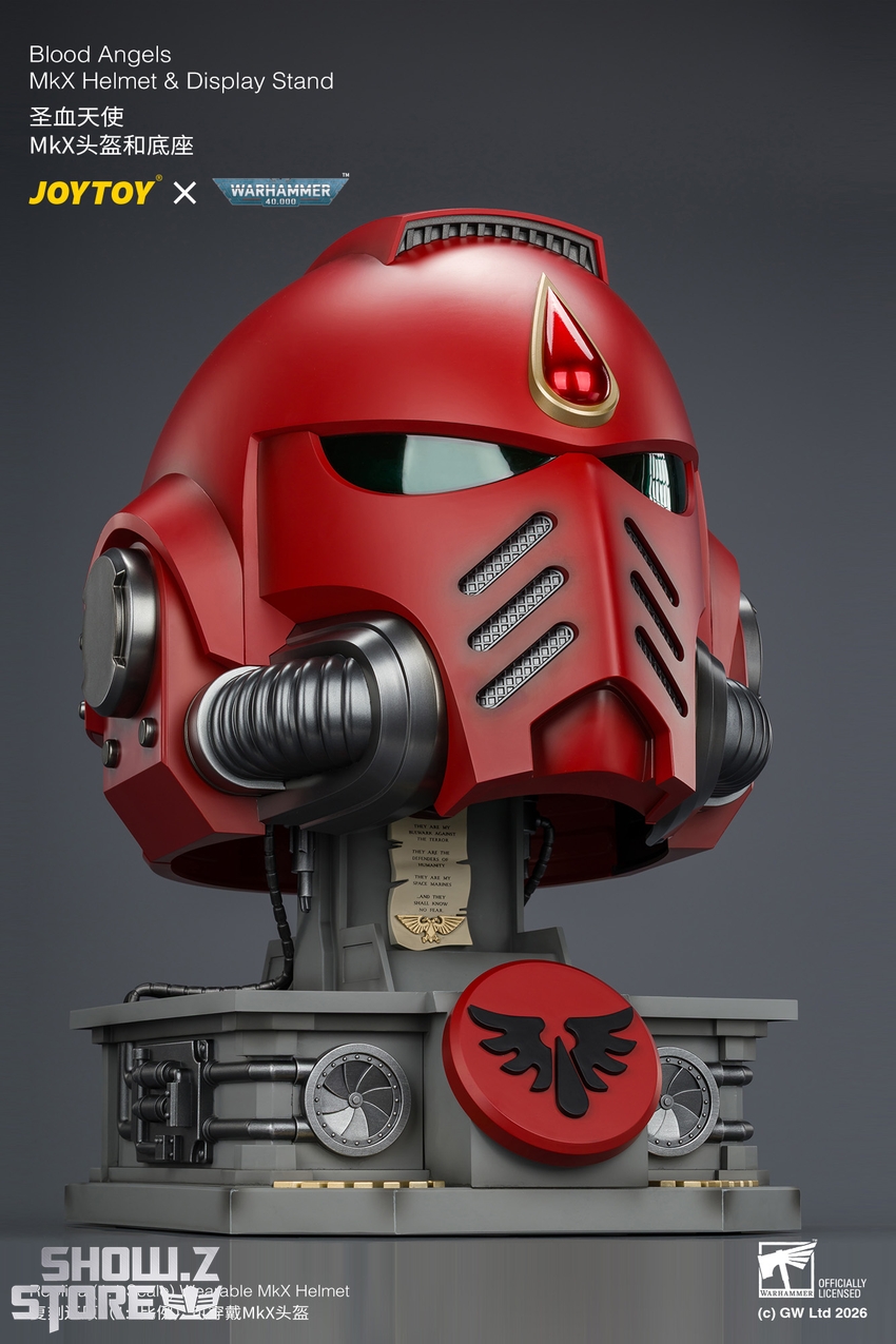 JoyToy JT04919 1/1 Warhammer 40K Blood Angels MkX Helmet & Display Stand - View 26 JoyToy JT04919 1/1 Warhammer 40K Blood Angels MkX Helmet & Display Stand - View 26