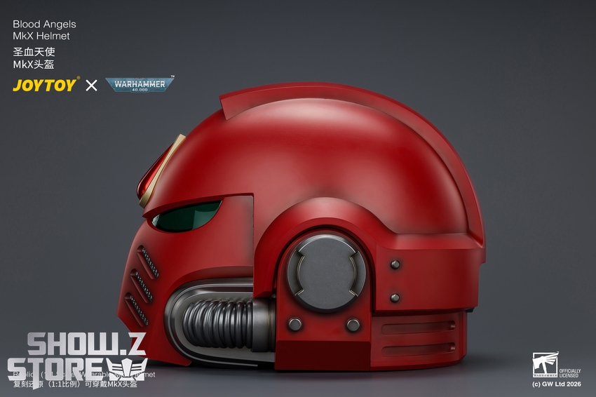 JoyToy JT04902 1/1 Warhammer 40K Blood Angels MkX Helmet - View 1 JoyToy JT04902 1/1 Warhammer 40K Blood Angels MkX Helmet - View 1