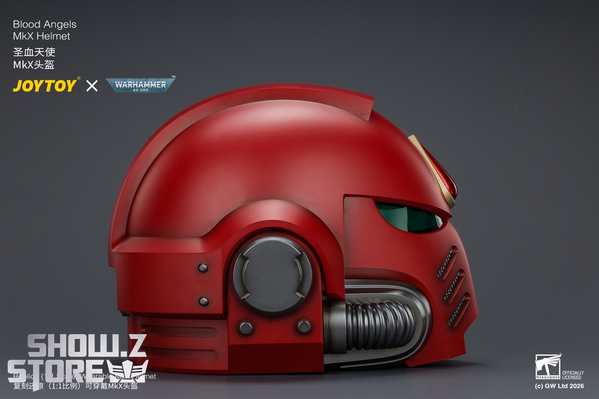 JoyToy JT04902 1/1 Warhammer 40K Blood Angels MkX Helmet - View 2 JoyToy JT04902 1/1 Warhammer 40K Blood Angels MkX Helmet - View 2