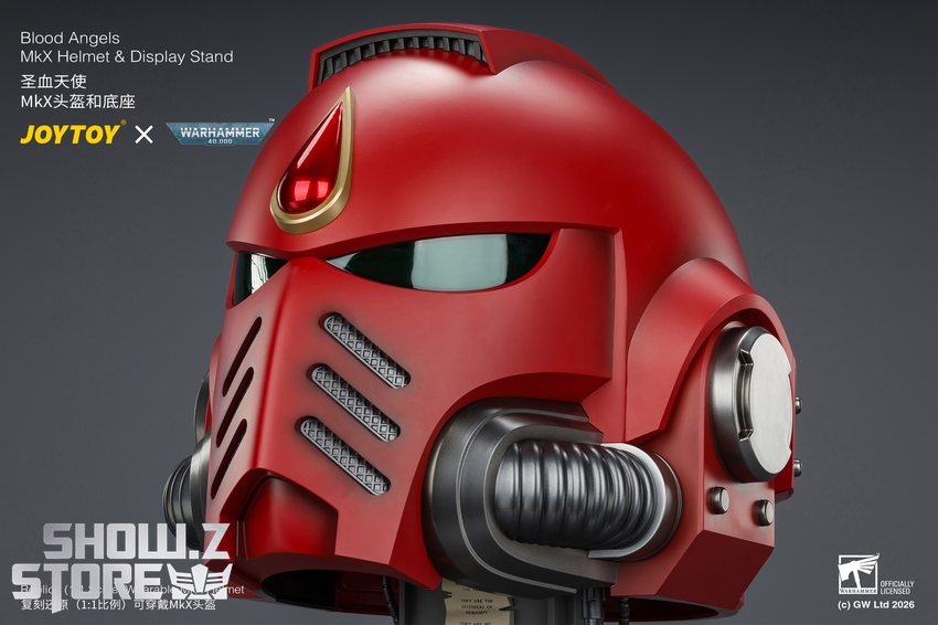 JoyToy JT04919 1/1 Warhammer 40K Blood Angels MkX Helmet & Display Stand - View 25 JoyToy JT04919 1/1 Warhammer 40K Blood Angels MkX Helmet & Display Stand - View 25