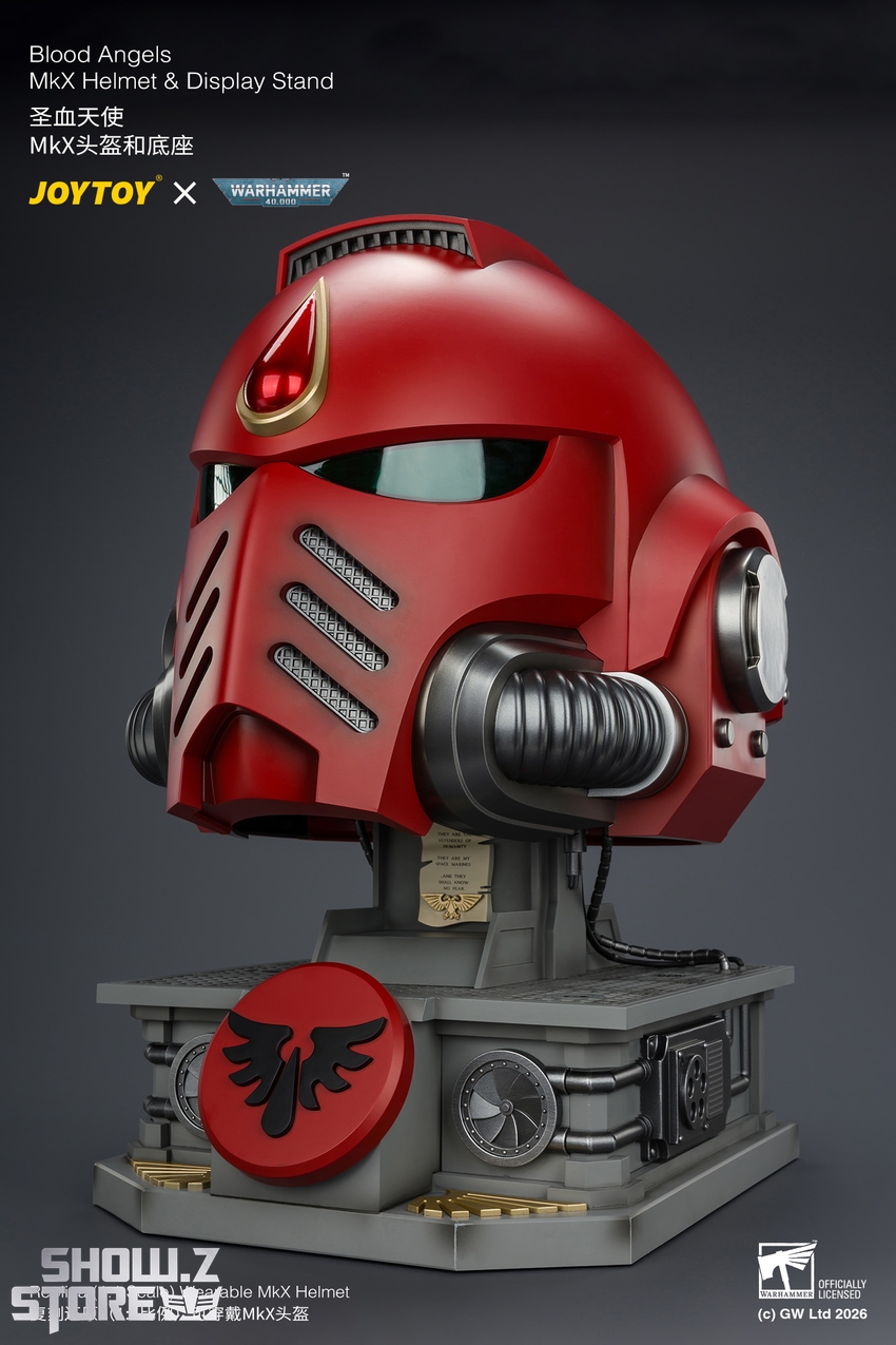 JoyToy JT04919 1/1 Warhammer 40K Blood Angels MkX Helmet & Display Stand - View 28 JoyToy JT04919 1/1 Warhammer 40K Blood Angels MkX Helmet & Display Stand - View 28