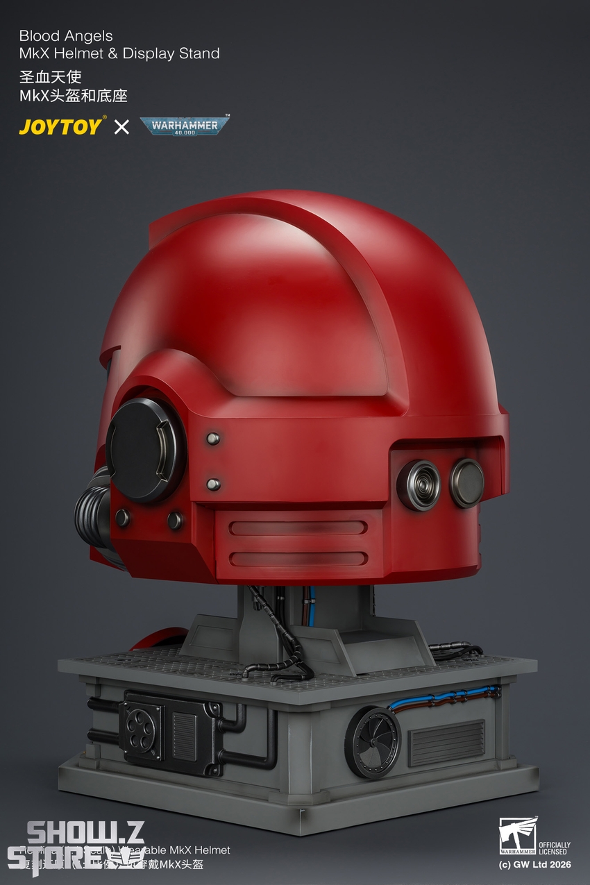 JoyToy JT04919 1/1 Warhammer 40K Blood Angels MkX Helmet & Display Stand - View 6 JoyToy JT04919 1/1 Warhammer 40K Blood Angels MkX Helmet & Display Stand - View 6